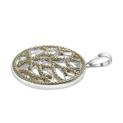Karis Green Diamond (IR) Accent Pendant in Platinum Bond