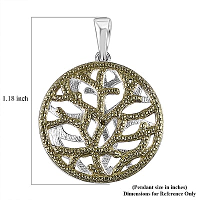 Karis Green Diamond (IR) Accent Pendant in Platinum Bond