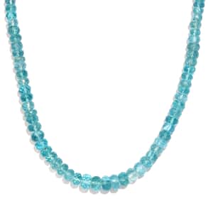 Betroka Blue Apatite Beaded Seahorse Necklace 18 Inches in Rhodium Over Sterling Silver 135.00 ctw