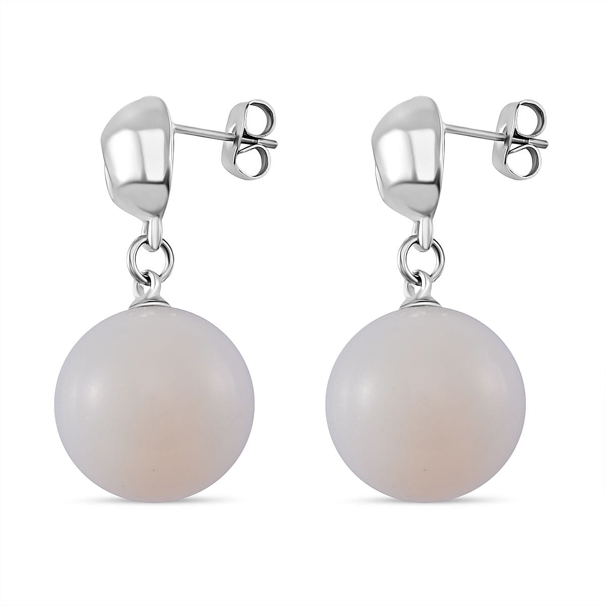 Opalite 56.00 ctw Earrings in Silvertone