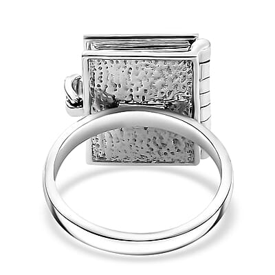 D'Joy Sterling Silver Holy Cross Bible Ring (Size 5.0) 8.50 Grams