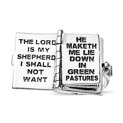 D'Joy Sterling Silver Holy Cross Bible Ring (Size 5.0) 8.50 Grams