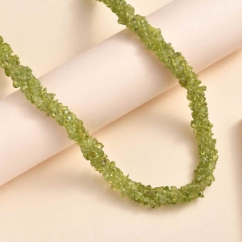 Peridot 210.00 ctw Necklace in Rhodium Over Sterling Silver 20 Inches