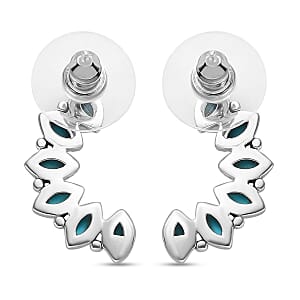 Artisan Crafted Sleeping Beauty Turquoise Earrings in Sterling Silver 2.00 ctw