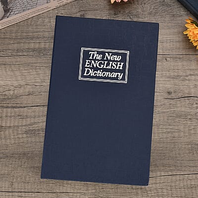 Blue Dictionary Diversion Secret Hidden Security Book Safe with Combination Lock