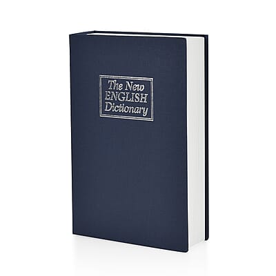 Blue Dictionary Diversion Secret Hidden Security Book Safe with Combination Lock