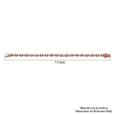 Premium Marropino Morganite and Madagascar Pink Sapphire 9.40 ctw Bracelet in 18K Vermeil Rose Gold Over Sterling Silver (7.25 In)