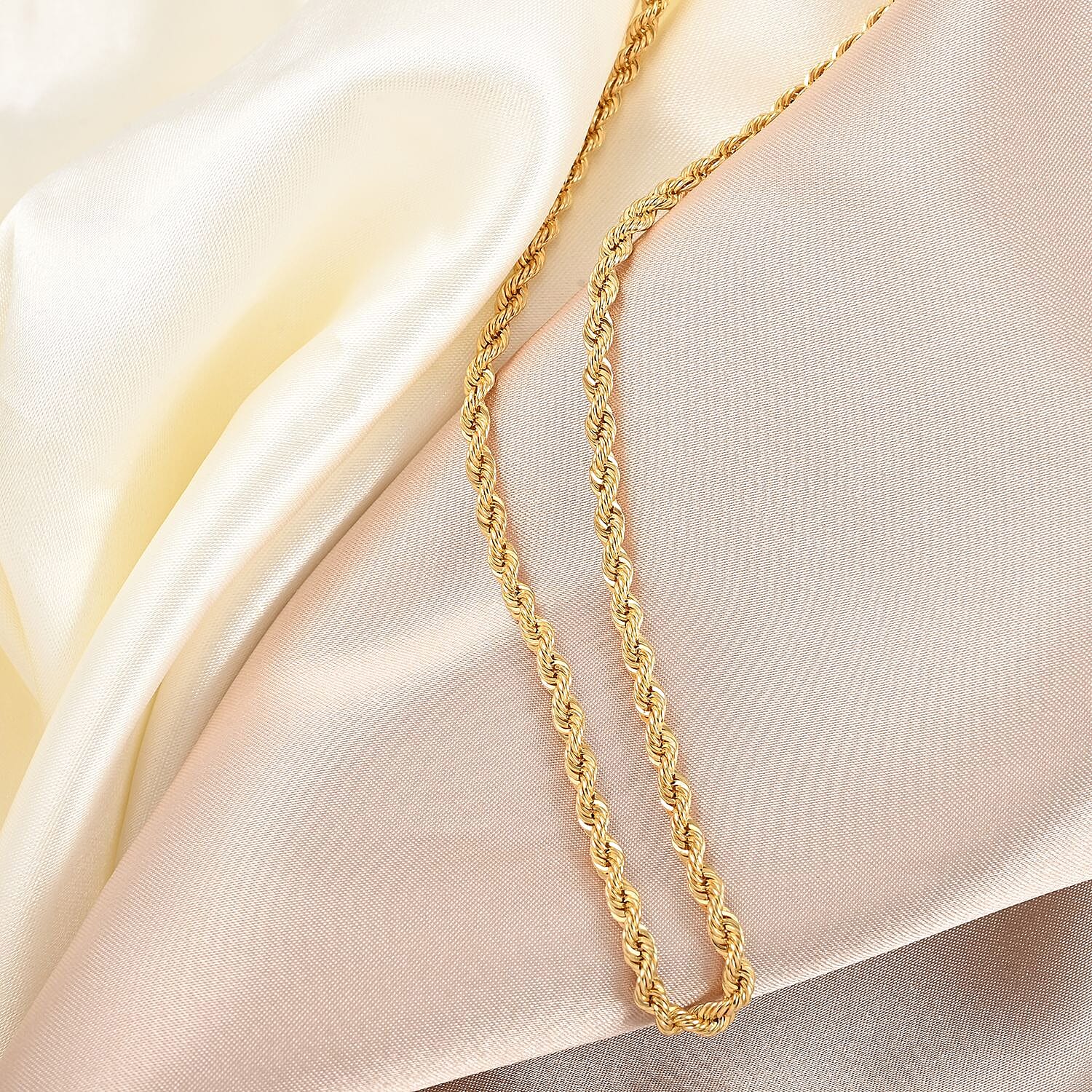Ankur Treasure Chest JCK Vegas Deal 10K Yellow Gold 3mm Rope Necklace (26 Inches) (6.5 g)