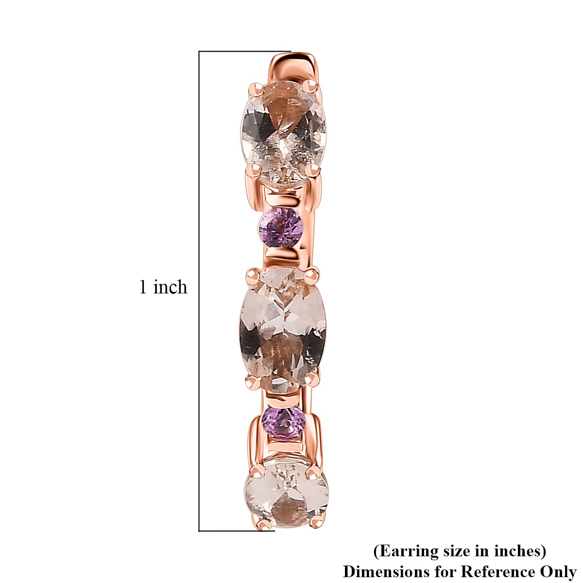 D'Joy Premium Marropino Morganite and Madagascar Pink Sapphire 2.80 ctw Earrings in 18K Vermeil Rose Gold Over Sterling Silver