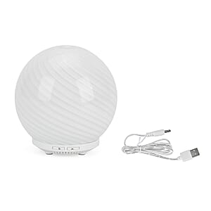Spherical Essential Oil Diffuser with LED Color Mood Lights, Aromatherapy, and 10 Essential Oils (5W, 120ml)