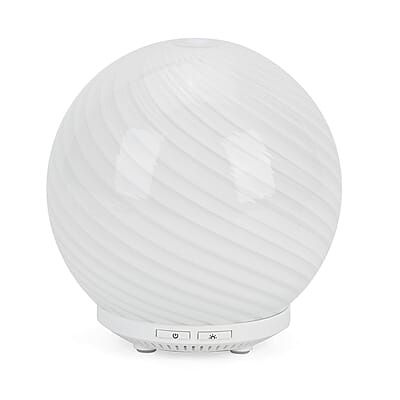 Spherical Essential Oil Diffuser with LED Color Mood Lights, Aromatherapy, and 10 Essential Oils (5W, 120ml)