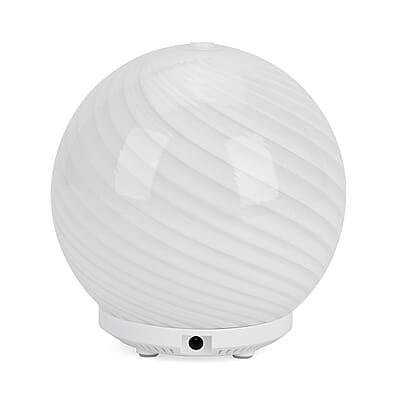 Spherical Essential Oil Diffuser with LED Color Mood Lights, Aromatherapy, and 10 Essential Oils (5W, 120ml)
