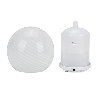 Spherical Essential Oil Diffuser with LED Color Mood Lights, Aromatherapy, and 10 Essential Oils (5W, 120ml)