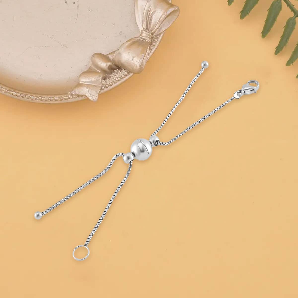 Stainless Steel 1.2mm Box Chain 3Inch with 8mm Magnetic Lock and Lobster Lock image number 1