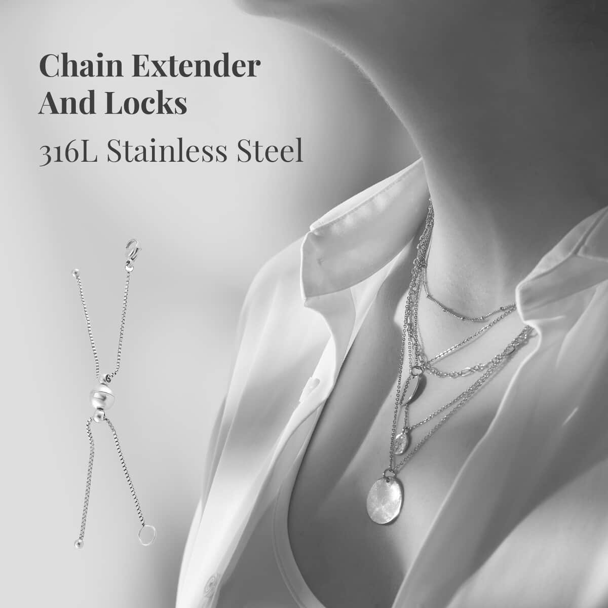 Stainless Steel 1.2mm Box Chain 3Inch with 8mm Magnetic Lock and Lobster Lock image number 2