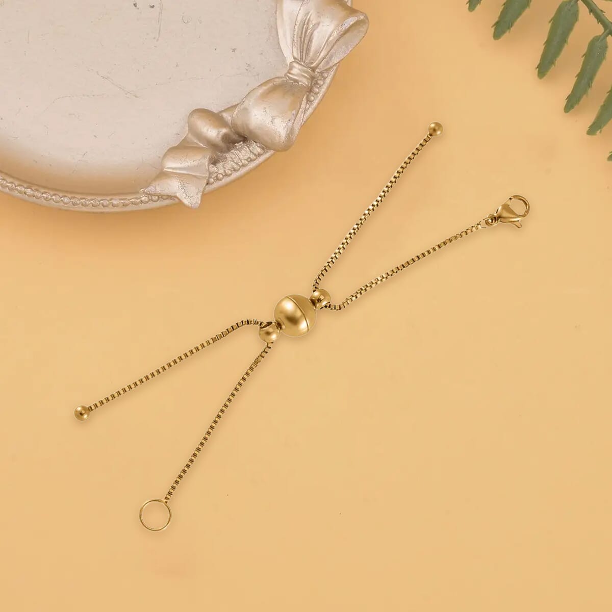ION Plated YG Stainless Steel 1.2mm Box Chain 3Inch with 8mm Magnetic Lock and Lobster Lock image number 1