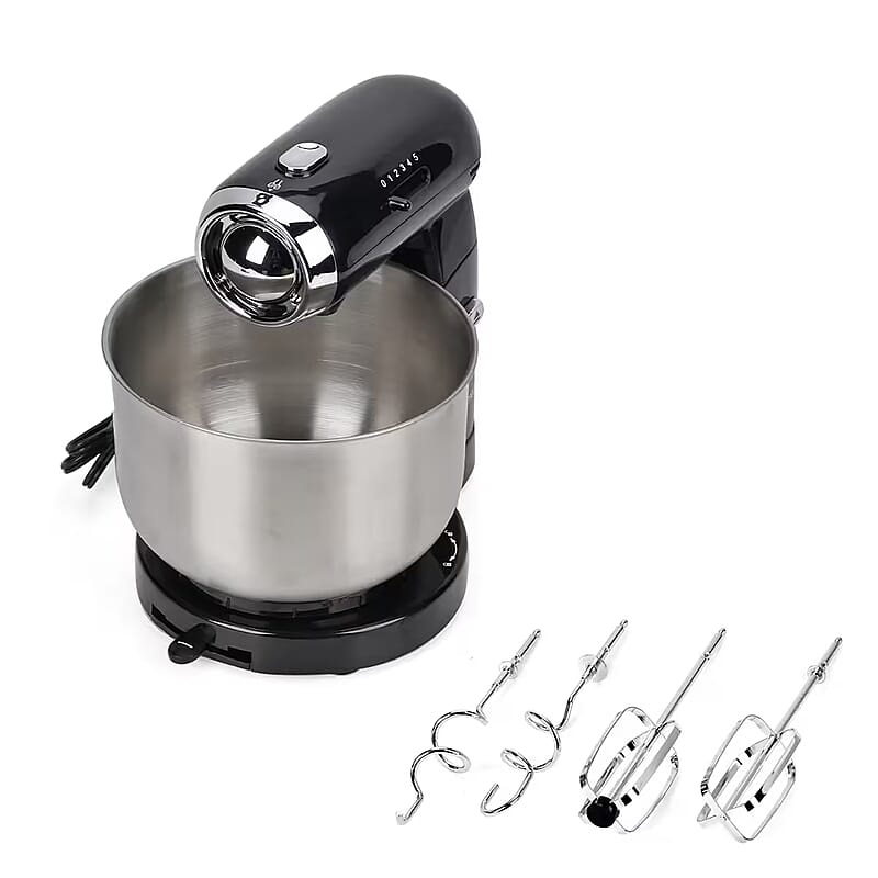 Homesmart Multi-purpose 3.5L Stand Mixer with 2pcs Beaters and 2pcs Hooks- Black