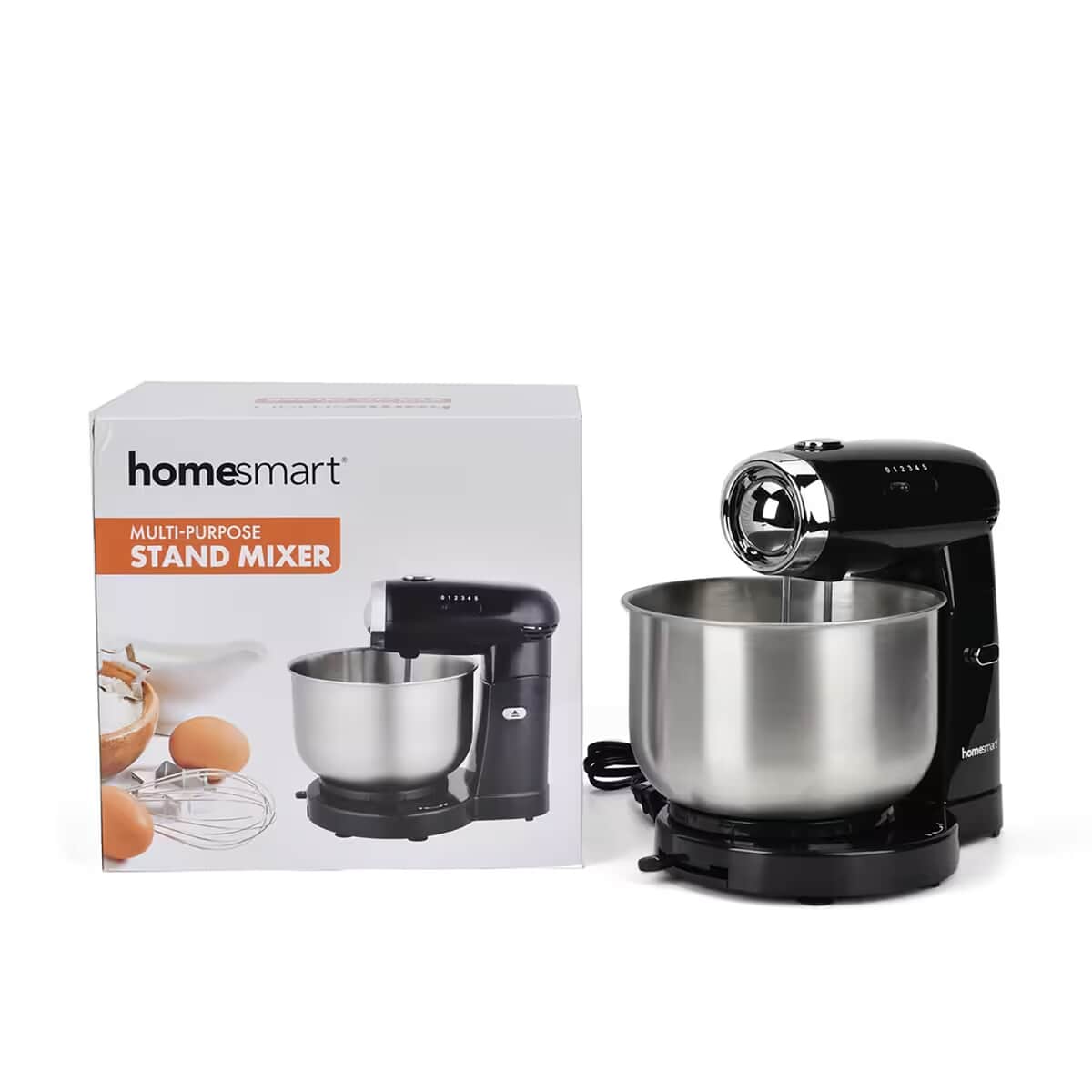 Doorbuster Homesmart Black Multi-purpose 3.5L Stand Mixer with 2pcs Beaters and 2pcs Hooks image number 9