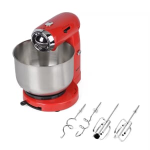 Homesmart Multi-purpose 3.5L Stand Mixer with 2pcs Beaters and 2pcs Hooks- Red
