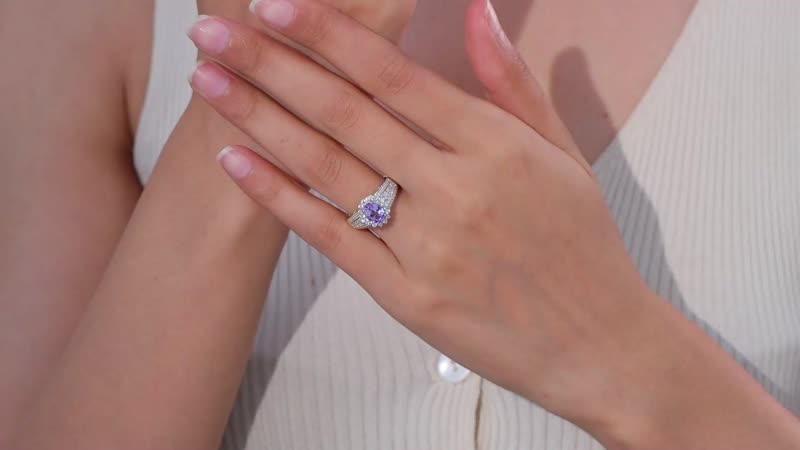 Tanzanite and White Zircon Ring in Vermeil Yellow Gold Over Sterling Silver (Size 7.0) 2.25 ctw