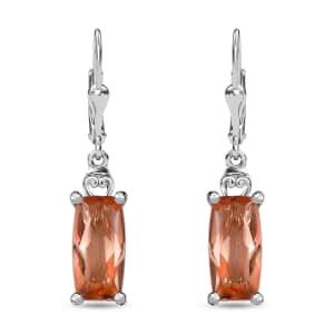 Morganique Quartz (Triplet) Lever Back Earrings in Rhodium Over Sterling Silver 5.25 ctw
