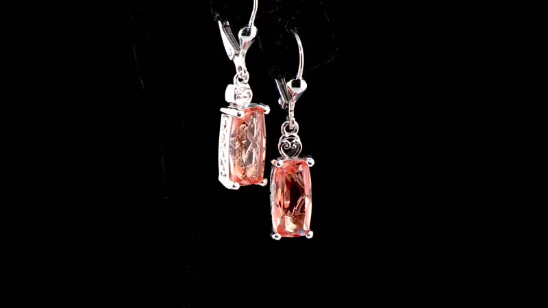 Morganique Quartz (Triplet) Lever Back Earrings in Rhodium Over Sterling Silver 5.25 ctw
