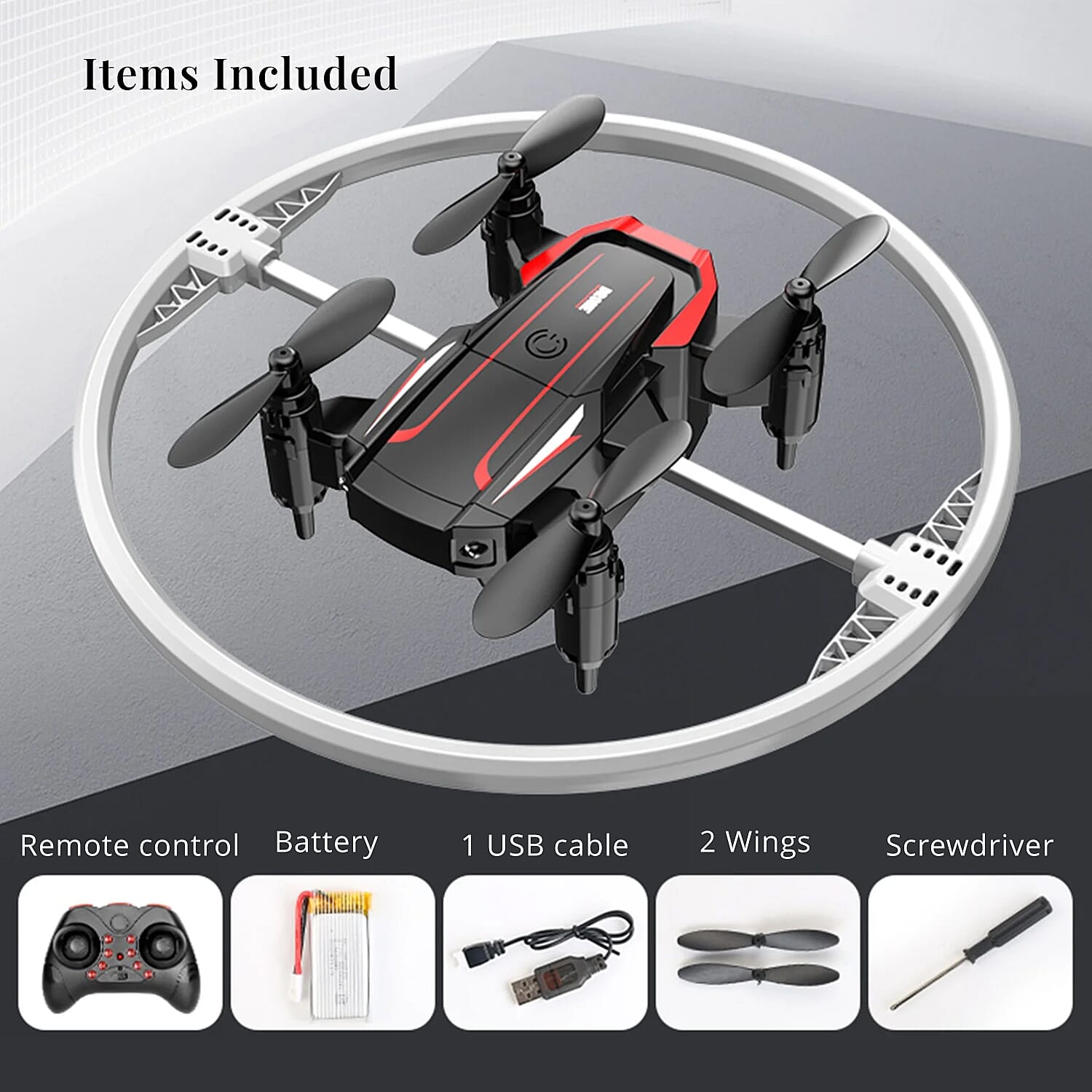 Advanced 2.4GHZ Remote Control Mini Drone - Black