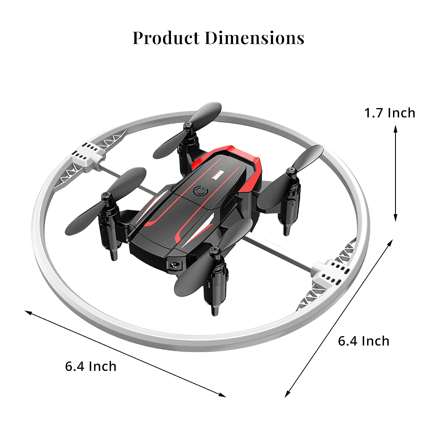 Advanced 2.4GHZ Remote Control Mini Drone - Black