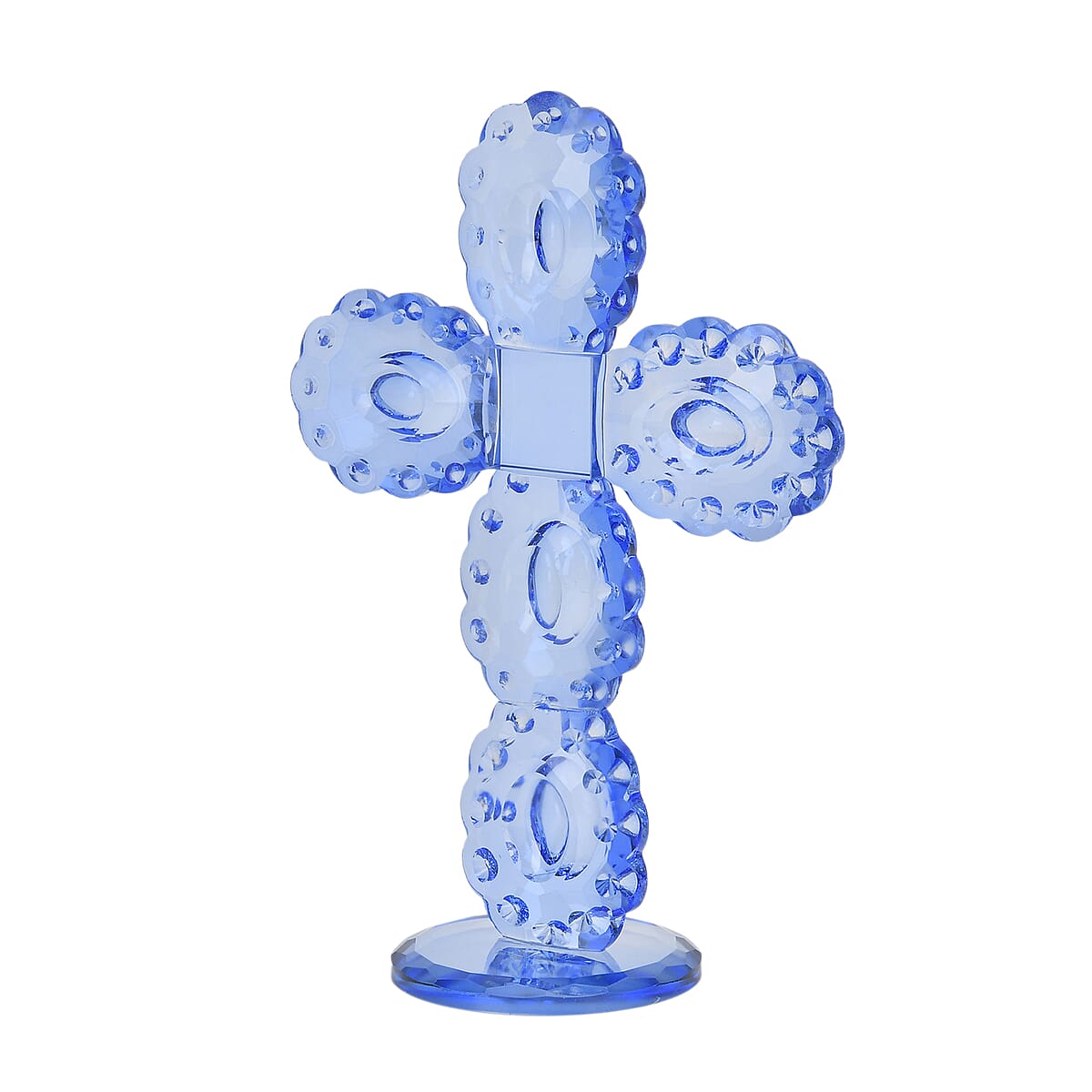 Livmore Blue Decorative Transparent Crystal Cross image number 4