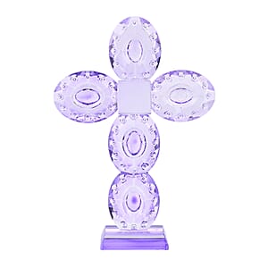 Livmore Purple Decorative Transparent Crystal Cross