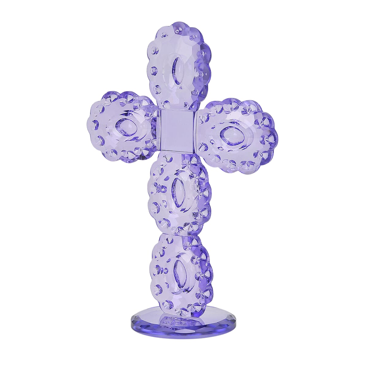 Livmore Purple Decorative Transparent Crystal Cross image number 4