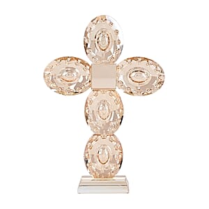 Livmore Champagne Decorative Transparent Crystal Cross