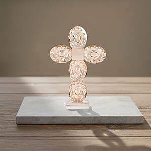 Livmore Champagne Decorative Transparent Crystal Cross