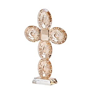 Livmore Champagne Decorative Transparent Crystal Cross