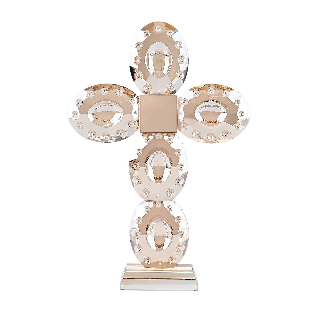 Livmore Champagne Decorative Transparent Crystal Cross image number 3