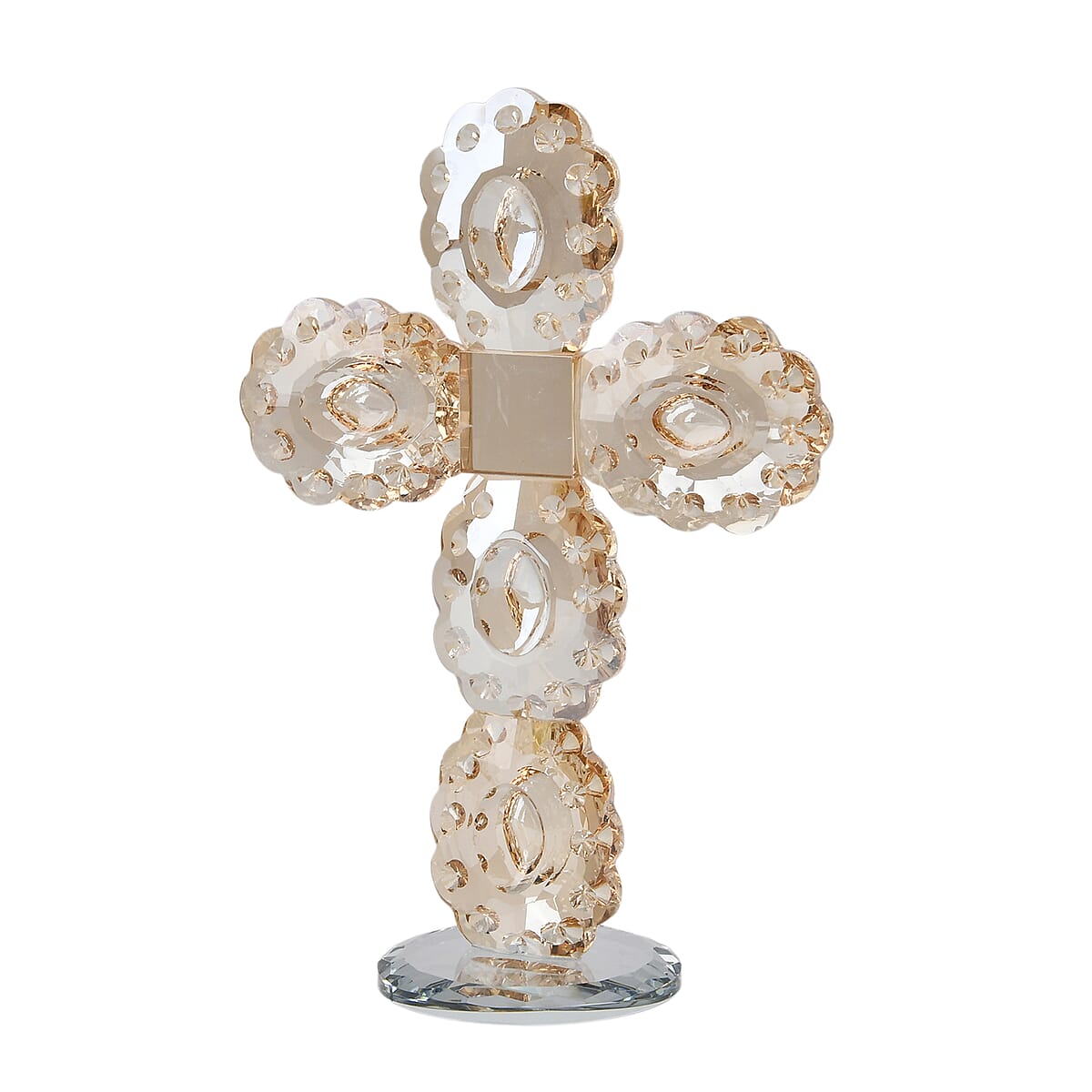Livmore Champagne Decorative Transparent Crystal Cross image number 4
