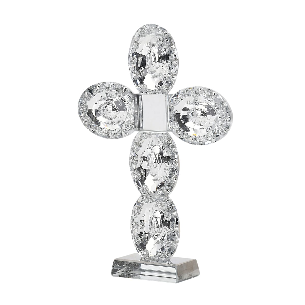 Livmore Silver Decorative Transparent Crystal Cross image number 4
