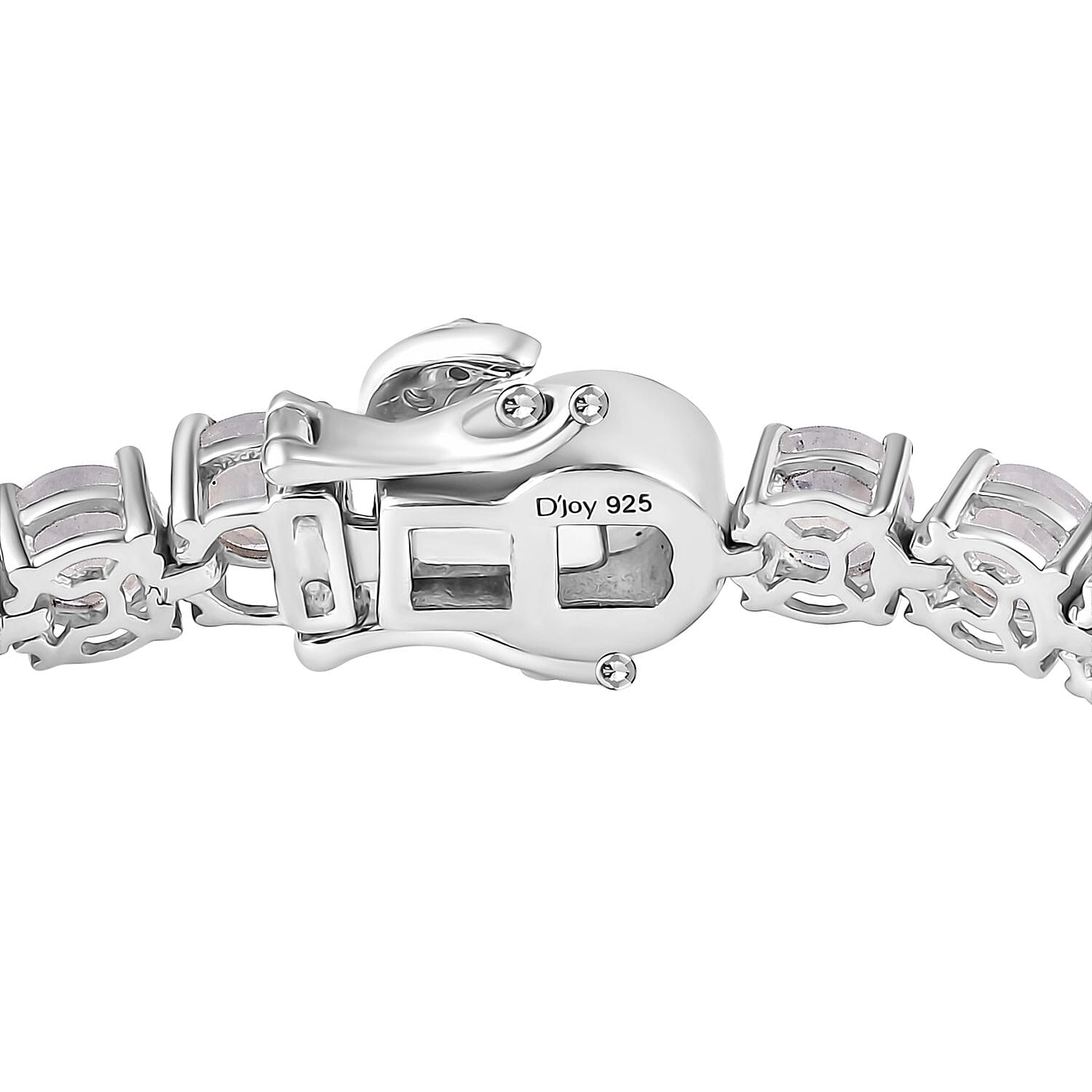 Moon Glow Moonstone and White Zircon Tennis Bracelet in Rhodium Over Sterling Silver (7.25 In) 17.75 ctw