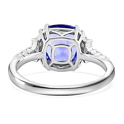 Certified & Appraised Rhapsody AAAA Tanzanite and E-F VS Diamond 4.00 ctw Ring in 950 Platinum (Size 10.0) 5 Grams