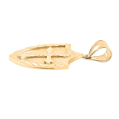 10K Yellow Gold Shield of Faith Pendant 2.50 Grams