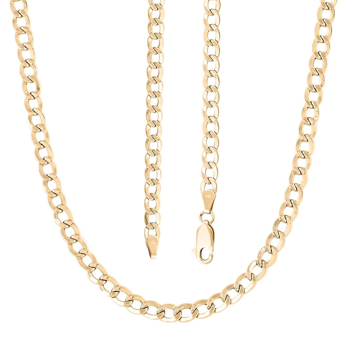 14K Yellow Gold 4mm Cuban Chain Necklace 22 Inches 8.20 Grams image number 3