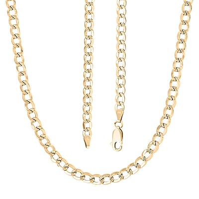 14K Yellow Gold 4mm Cuban Chain Necklace 22 Inches 8.20 Grams
