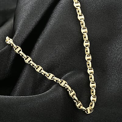 14K Yellow Gold 4mm Filk Chain Necklace 20 Inches 8.05 Grams