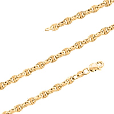 14K Yellow Gold 4mm Filk Chain Necklace 20 Inches 8.05 Grams