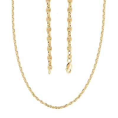 14K Yellow Gold 4mm Filk Chain Necklace 20 Inches 8.05 Grams