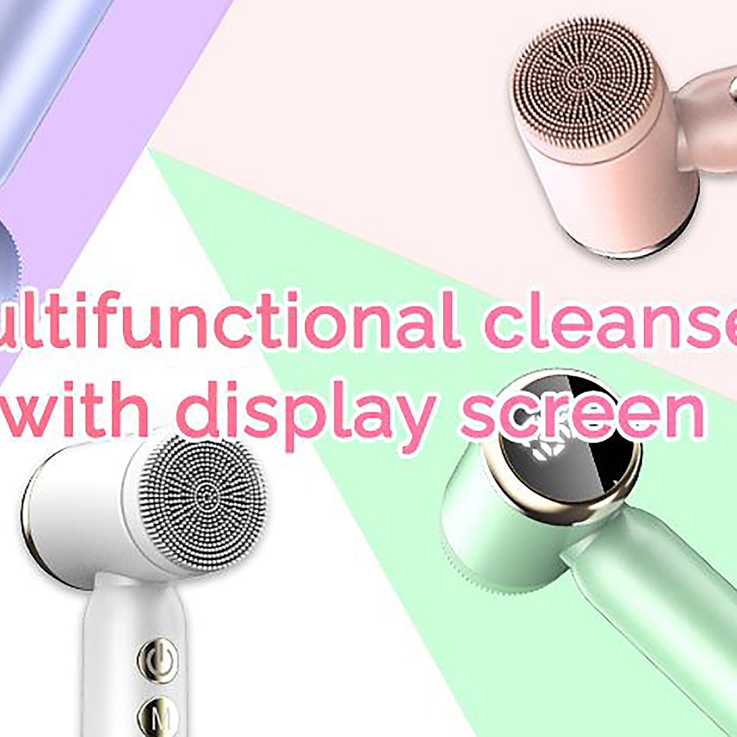 Bene Beauty LED Rotating Facial Cleaning Brush - Green