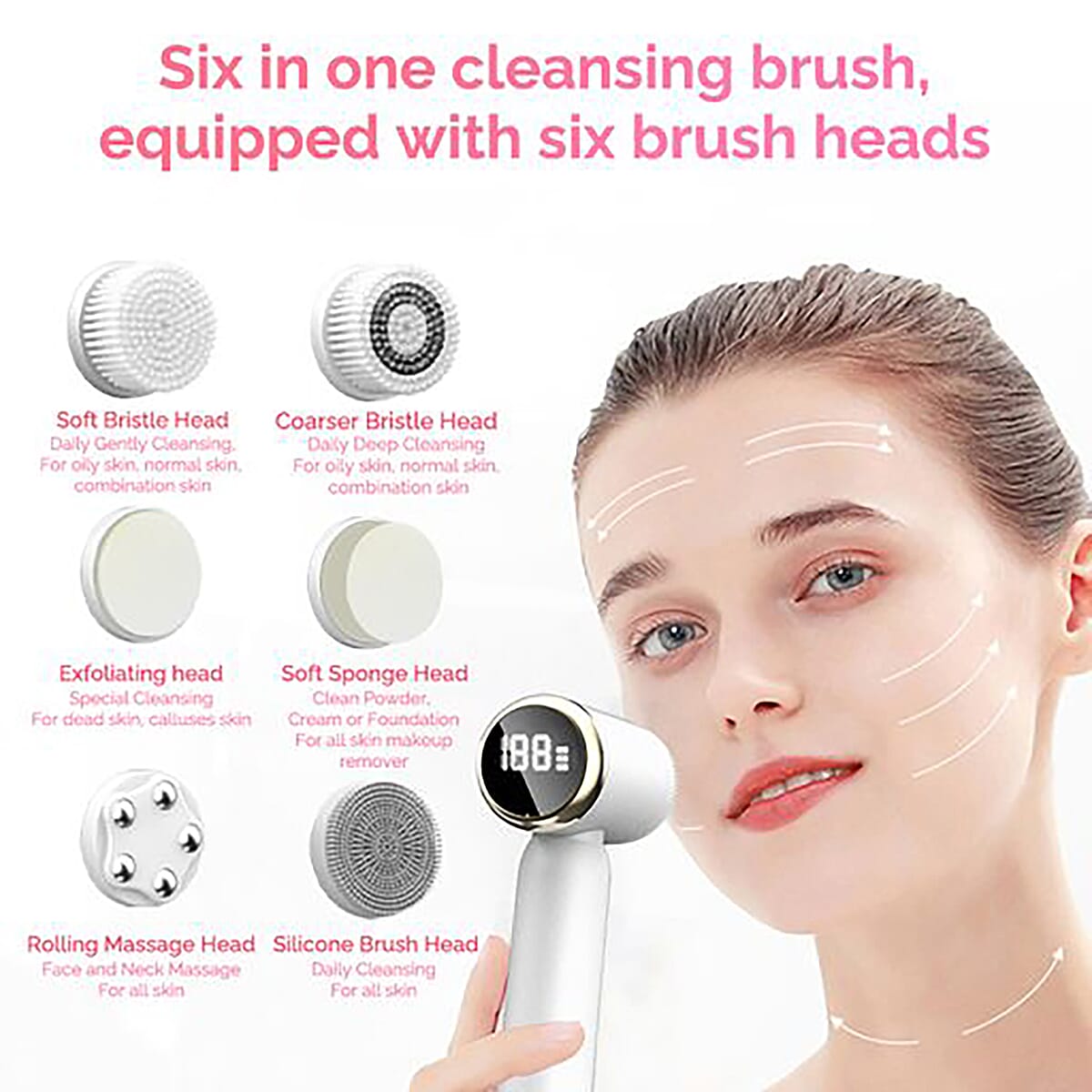 Bene Beauty LED Rotating Facial Cleaning Brush - Purple image number 4