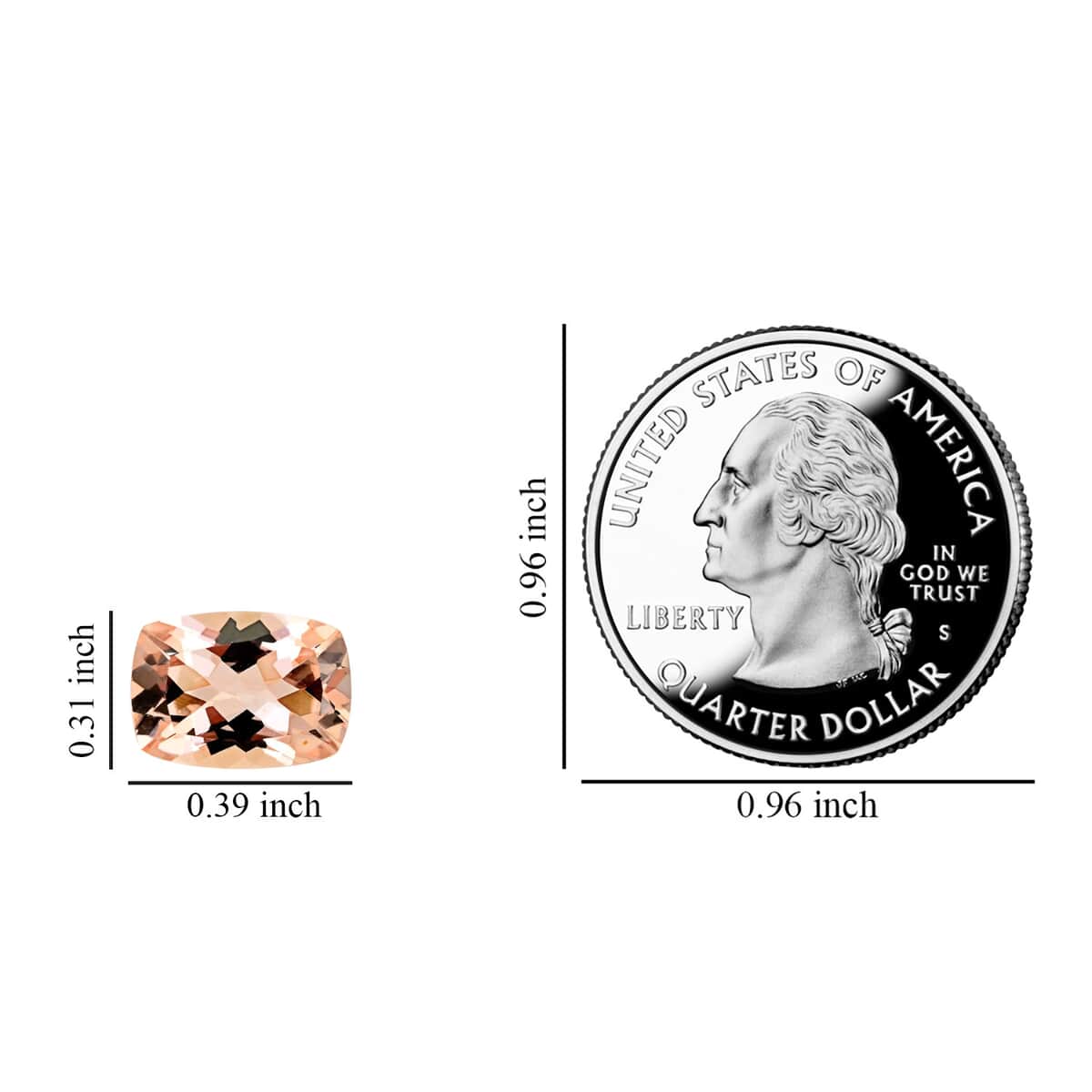 AAAA Marropino Morganite (Cush 10x8 mm) 2.20 ctw image number 4