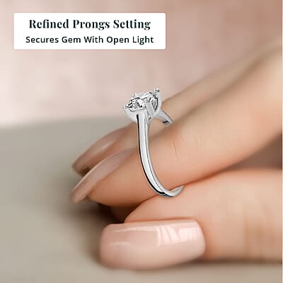 Diamond G-H I3 1.50 ctw Solitaire Ring in 14K White Gold