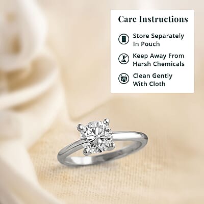 Diamond G-H I3 1.50 ctw Solitaire Ring in 14K White Gold